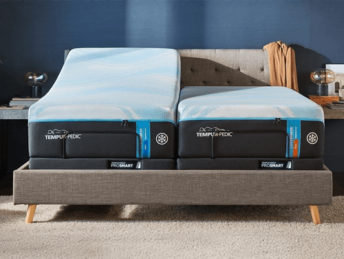 an undressed split king breeze mattress set