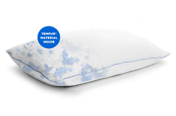 image of the TEMPUR-Cloud Adjustable pillow showing the inside fill with a blue badge